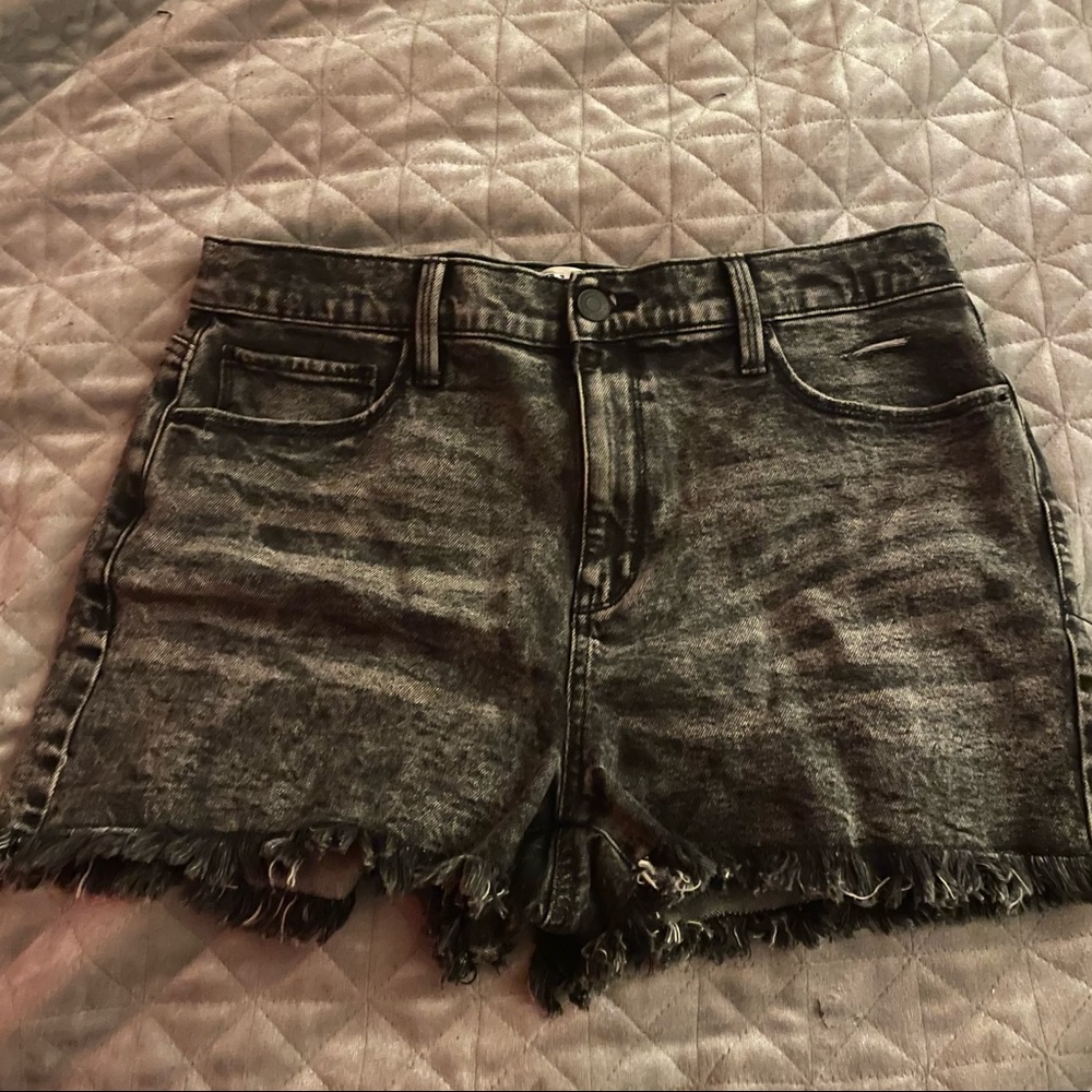 gray/black shorts high-rise stretch size 15